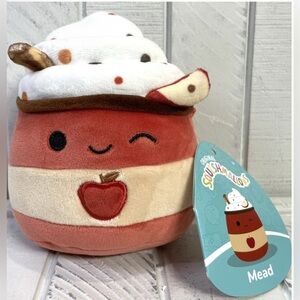 Squishmallow 5” Mead The Apple Cider Latte Coffee Food and Drink Plush NWT